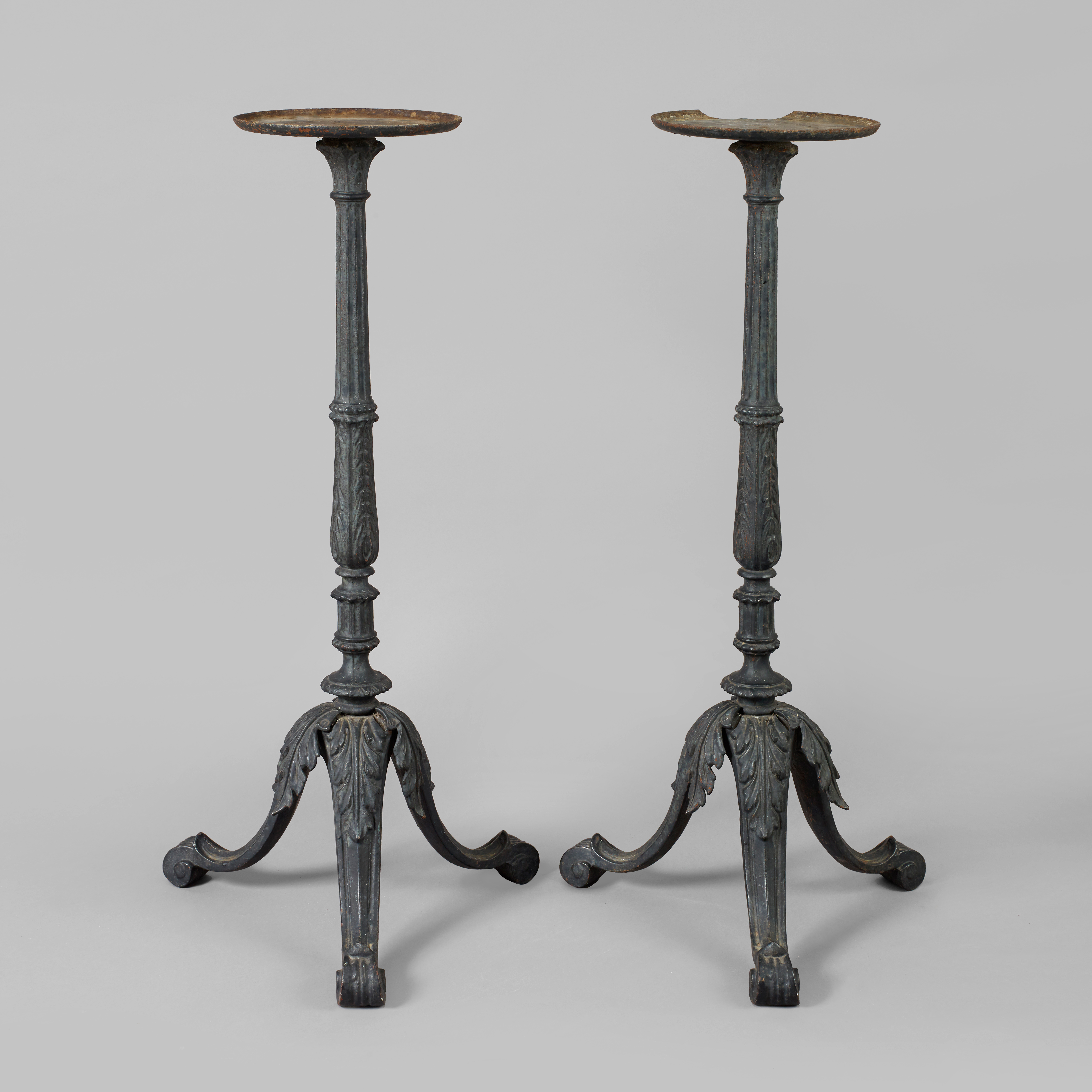 Pair of Tall Plant Stands • Jeffrey Tillou Antiques